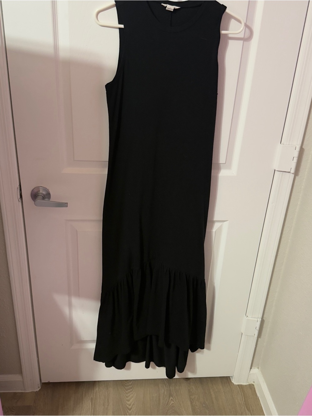 Caslon Black Sleeveless Maxi with Ruffled Hem